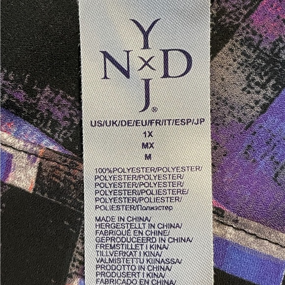 NYDJ Multicolor Geometric Blouse - Picture 4 of 6